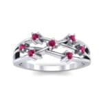 Barbwire Ruby Ring (0.12 CTW) Top Dynamic View