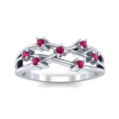 Barbwire Ruby Ring (0.12 CTW) Top Dynamic View