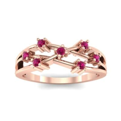 Barbwire Ruby Ring (0.12 CTW) Top Dynamic View