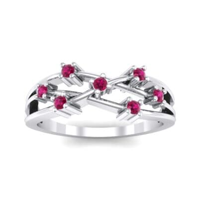 Barbwire Ruby Ring (0.12 CTW) Top Dynamic View