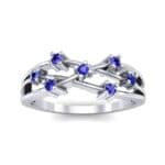 Barbwire Blue Sapphire Ring (0.12 CTW) Top Dynamic View