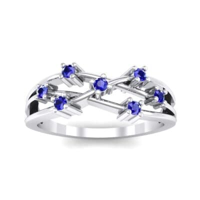 Barbwire Blue Sapphire Ring (0.12 CTW) Top Dynamic View
