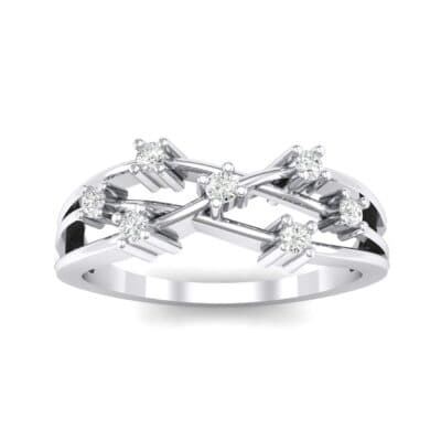 Barbwire Crystal Ring (0.12 CTW) Top Dynamic View