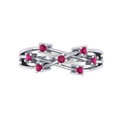 Barbwire Ruby Ring (0.12 CTW) Top Flat View