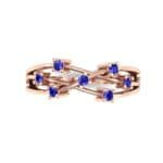 Barbwire Blue Sapphire Ring (0.12 CTW) Top Flat View
