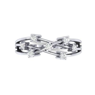 Barbwire Diamond Ring (0.12 CTW) Top Flat View