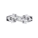 Barbwire Crystal Ring (0.12 CTW) Top Flat View