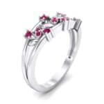 Jardin Split Band Ruby Ring (0.4 CTW) Perspective View