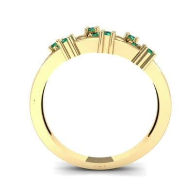 Jardin Split Band Emerald Ring (0.4 CTW) Side View