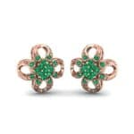 Quatrefoil Emerald Earrings (0.26 CTW) Perspective View