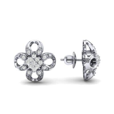 Quatrefoil Diamond Earrings (0.26 CTW) Top Dynamic View