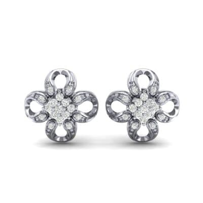 Quatrefoil Diamond Earrings (0.26 CTW) Side View