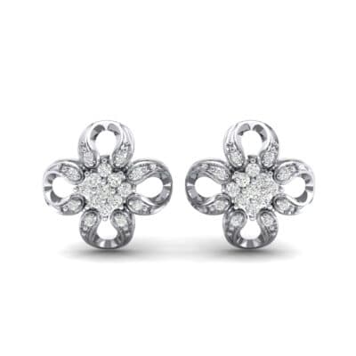 Quatrefoil Diamond Earrings (0.26 CTW) Side View