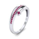 Pave Split Ruby Ring (0.16 CTW) Perspective View