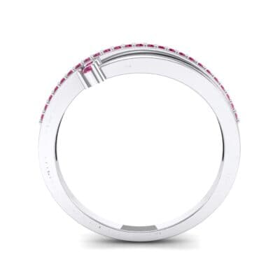 Pave Split Ruby Ring (0.16 CTW) Side View