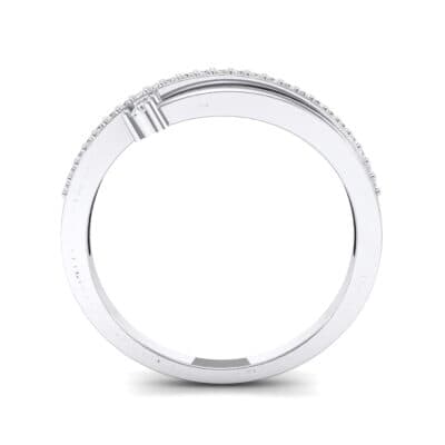 Pave Split Crystal Ring (0.16 CTW) Side View