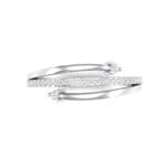 Pave Split Crystal Ring (0.16 CTW) Top Flat View