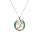 Palma Pave Emerald Pendant (0.88 CTW) Perspective View