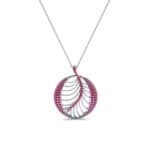 Palma Pave Ruby Pendant (0.88 CTW) Perspective View