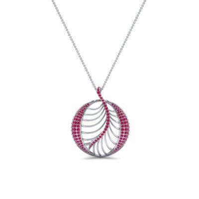 Palma Pave Ruby Pendant (0.88 CTW) Perspective View
