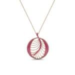 Palma Pave Ruby Pendant (0.88 CTW) Perspective View