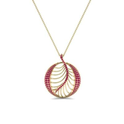 Palma Pave Ruby Pendant (0.88 CTW) Perspective View