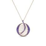 Palma Pave Blue Sapphire Pendant (0.88 CTW) Perspective View