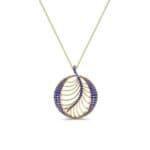Palma Pave Blue Sapphire Pendant (0.88 CTW) Perspective View