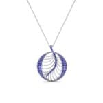 Palma Pave Blue Sapphire Pendant (0.88 CTW) Perspective View