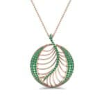 Palma Pave Emerald Pendant (0.88 CTW) Top Dynamic View