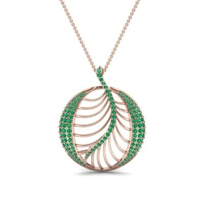 Palma Pave Emerald Pendant (0.88 CTW) Top Dynamic View