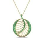 Palma Pave Emerald Pendant (0.88 CTW) Top Dynamic View