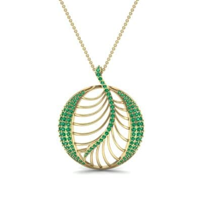 Palma Pave Emerald Pendant (0.88 CTW) Top Dynamic View