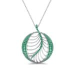 Palma Pave Emerald Pendant (0.88 CTW) Top Dynamic View