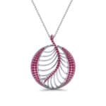 Palma Pave Ruby Pendant (0.88 CTW) Top Dynamic View