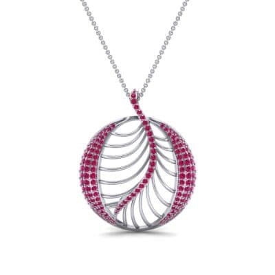 Palma Pave Ruby Pendant (0.88 CTW) Top Dynamic View
