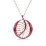 Palma Pave Ruby Pendant (0.88 CTW) Top Dynamic View