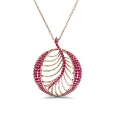 Palma Pave Ruby Pendant (0.88 CTW) Top Dynamic View