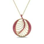 Palma Pave Ruby Pendant (0.88 CTW) Top Dynamic View