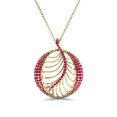 Palma Pave Ruby Pendant (0.88 CTW) Top Dynamic View