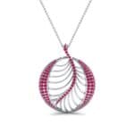 Palma Pave Ruby Pendant (0.88 CTW) Top Dynamic View