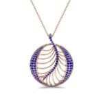 Palma Pave Blue Sapphire Pendant (0.88 CTW) Top Dynamic View