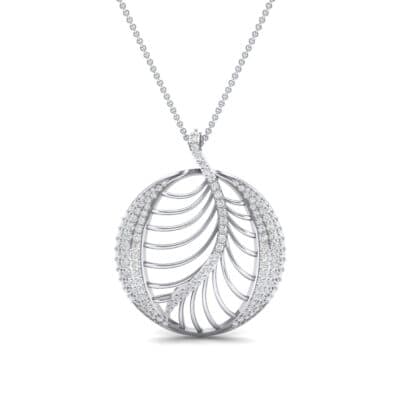 Palma Pave Diamond Pendant (0.88 CTW) Top Dynamic View