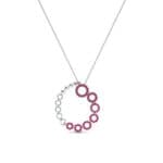 Half-Pave Eyelet Ruby Necklace (0.47 CTW) Perspective View