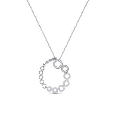 Half-Pave Eyelet Diamond Necklace (0.47 CTW) Perspective View
