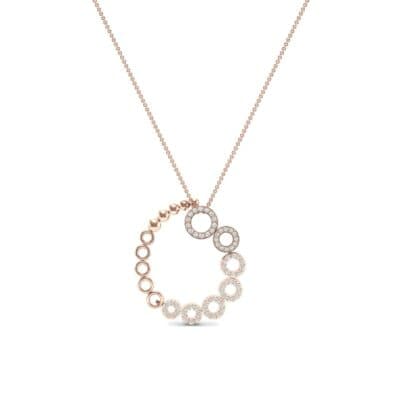 Half-Pave Eyelet Diamond Necklace (0.47 CTW) Perspective View