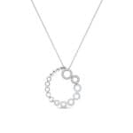 Half-Pave Eyelet Diamond Necklace (0.47 CTW) Perspective View