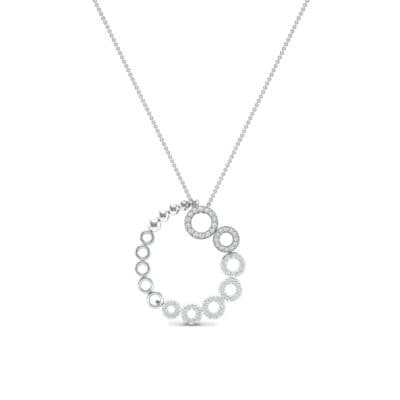 Half-Pave Eyelet Crystal Necklace (0.47 CTW) Perspective View