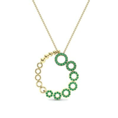 Half-Pave Eyelet Emerald Necklace (0.47 CTW) Top Dynamic View
