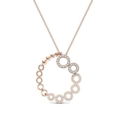 Half-Pave Eyelet Diamond Necklace (0.47 CTW) Top Dynamic View